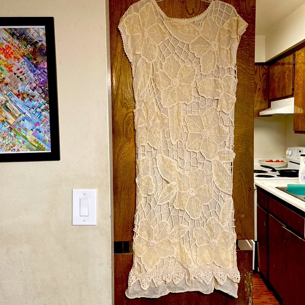 Lim’s crochet dress. Off white. Hand crocheted & designed. One of a kind. NWOT